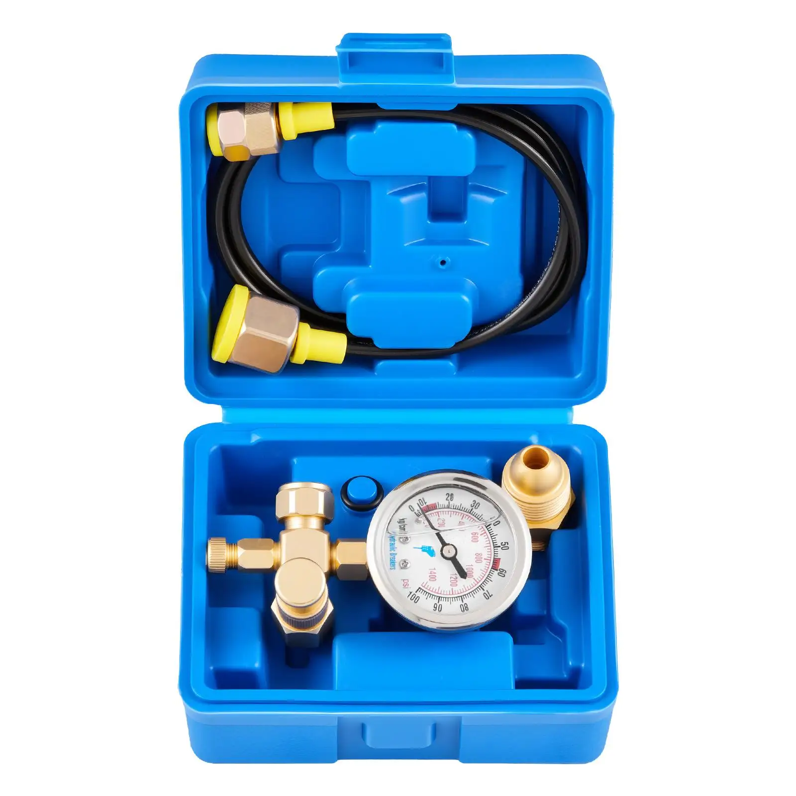 Hydraulic Nitrogen Accumulator Charging Kit 0 1420 PSI Pressure Test System with Pressure Gauge Gas Hose Body and CGA580 Adapter for construction Machinery
