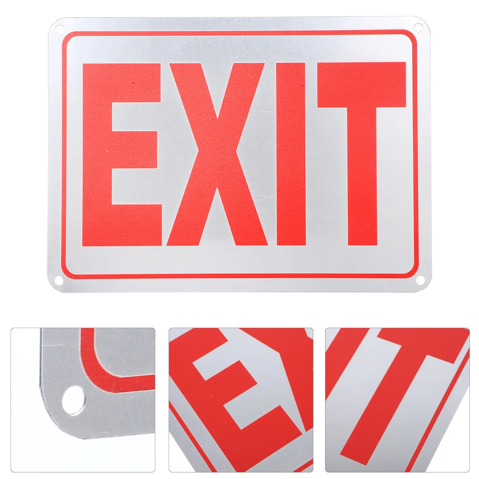 

Aluminum Alloy Reflective Exit Sign Emergency Exit Indicator Wall Sign for Public Places Business Safety Direction