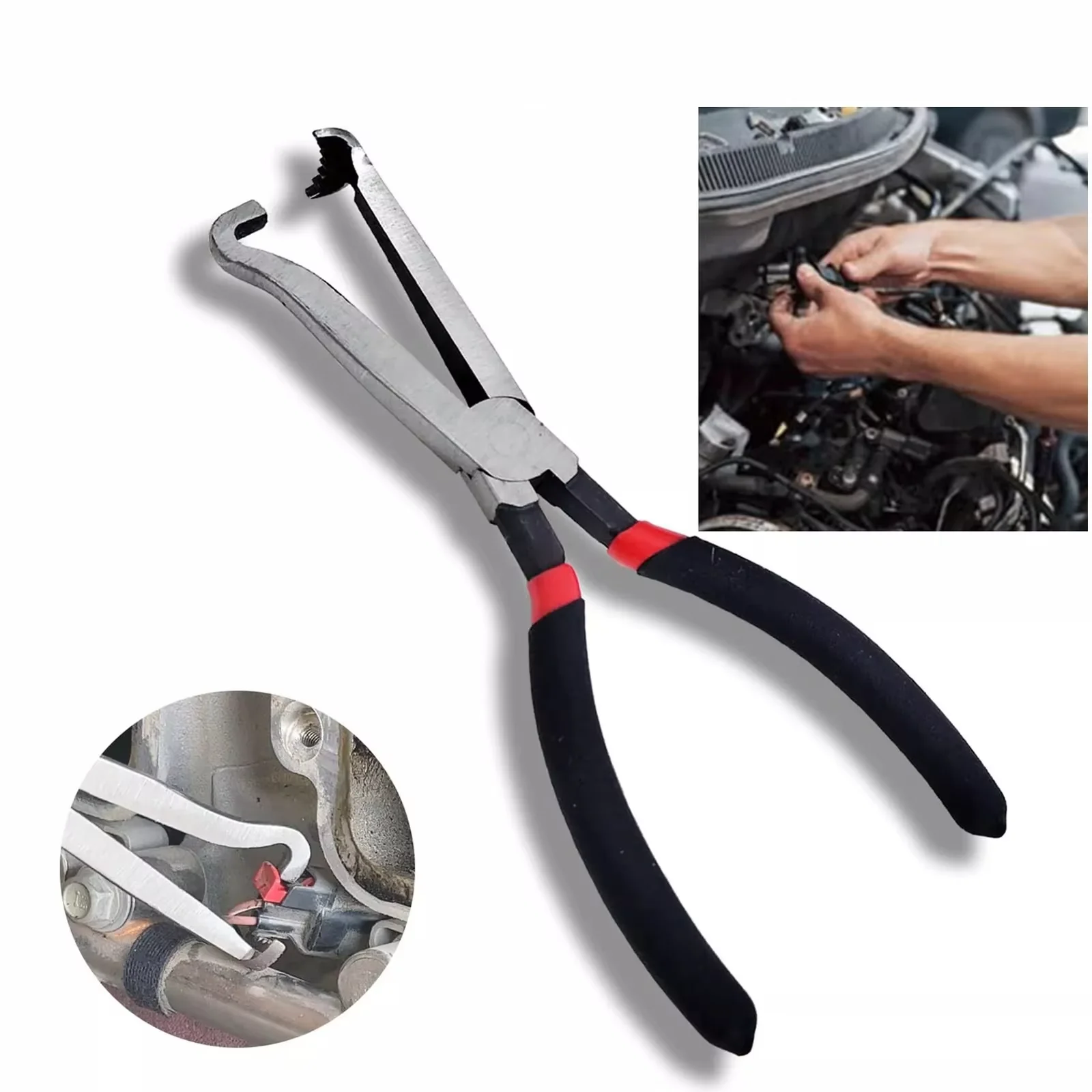 

8-дюймовые длинные плоскогубцы для снятия свечей зажигания с электрическим отключением для автомобильных разъемов