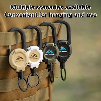 1 개 도난 방지 금속 당기기 쉬운 버클 로프 탄성 열쇠 고리 스포티 한 개폐식 열쇠 고리 분실 방지 요요 스키 패스 ID 카드 