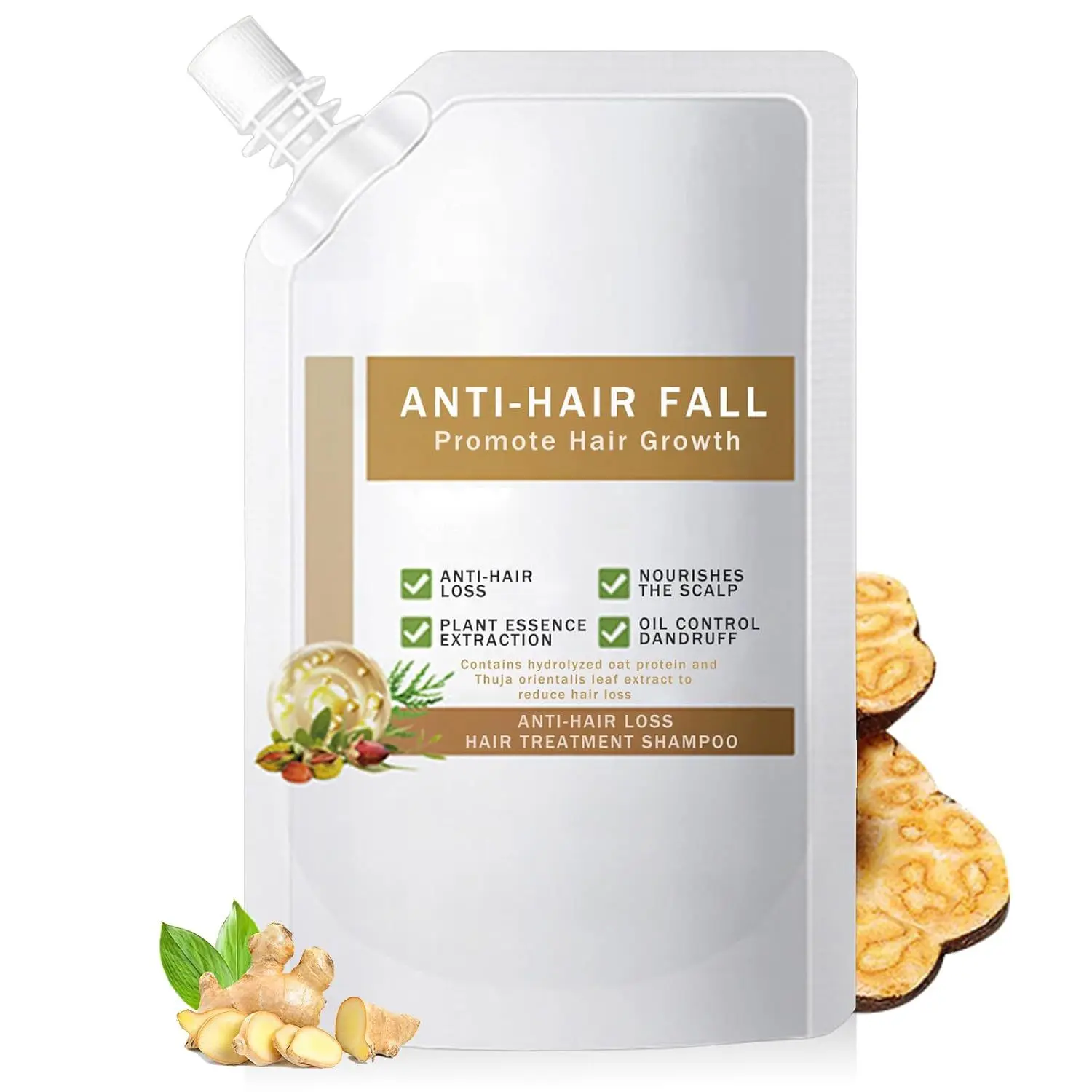 

Шампунь для ухода за волосами против выпадения волос, травяной увлажняющий уход за волосами, питательный, рост кожи головы, поддерживающий воду, баланс масла