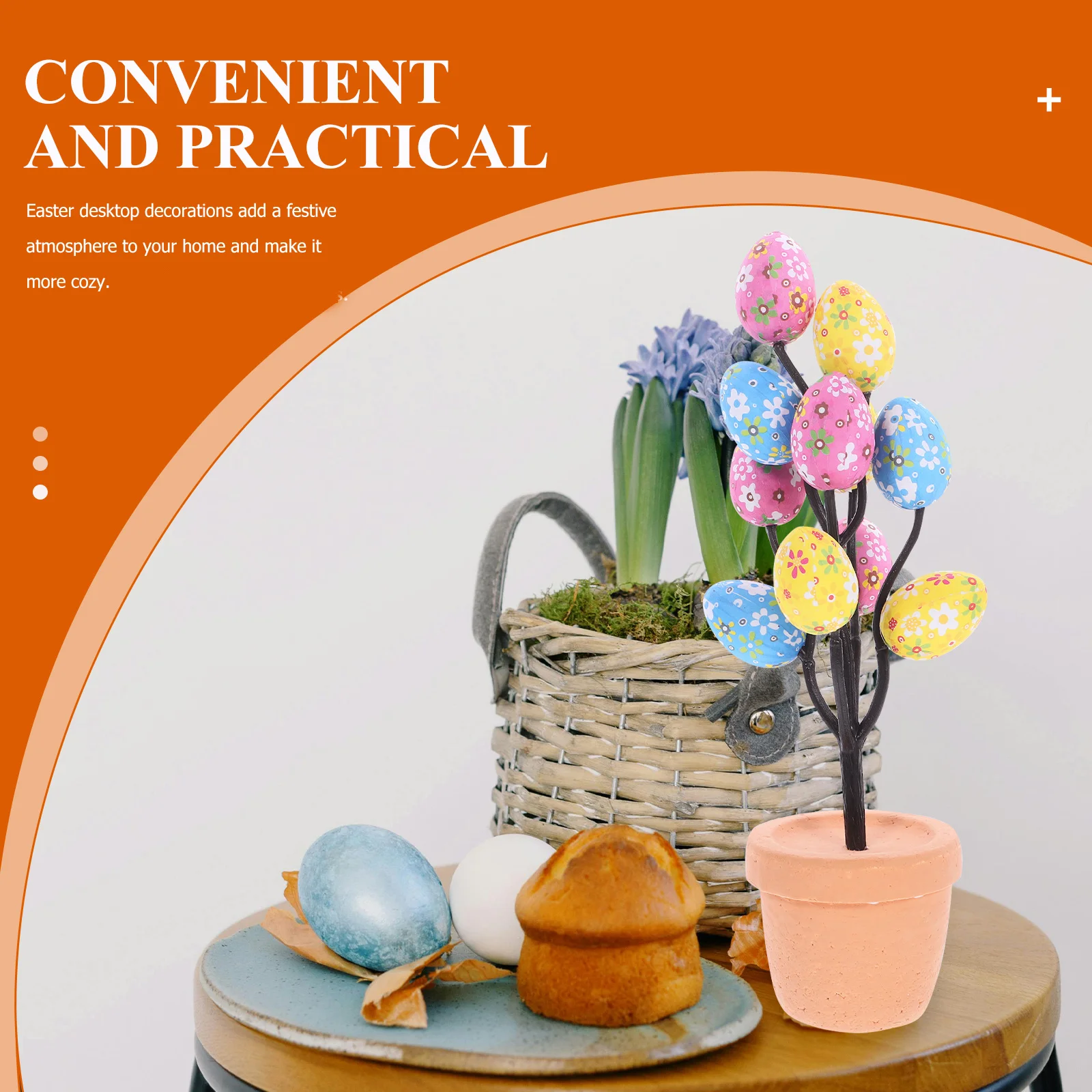 

Desktop Easter Bonsai Ornament Beautiful Appearance Easy to Use Festival Elements Party Proposal Banquet Decoration Shopping