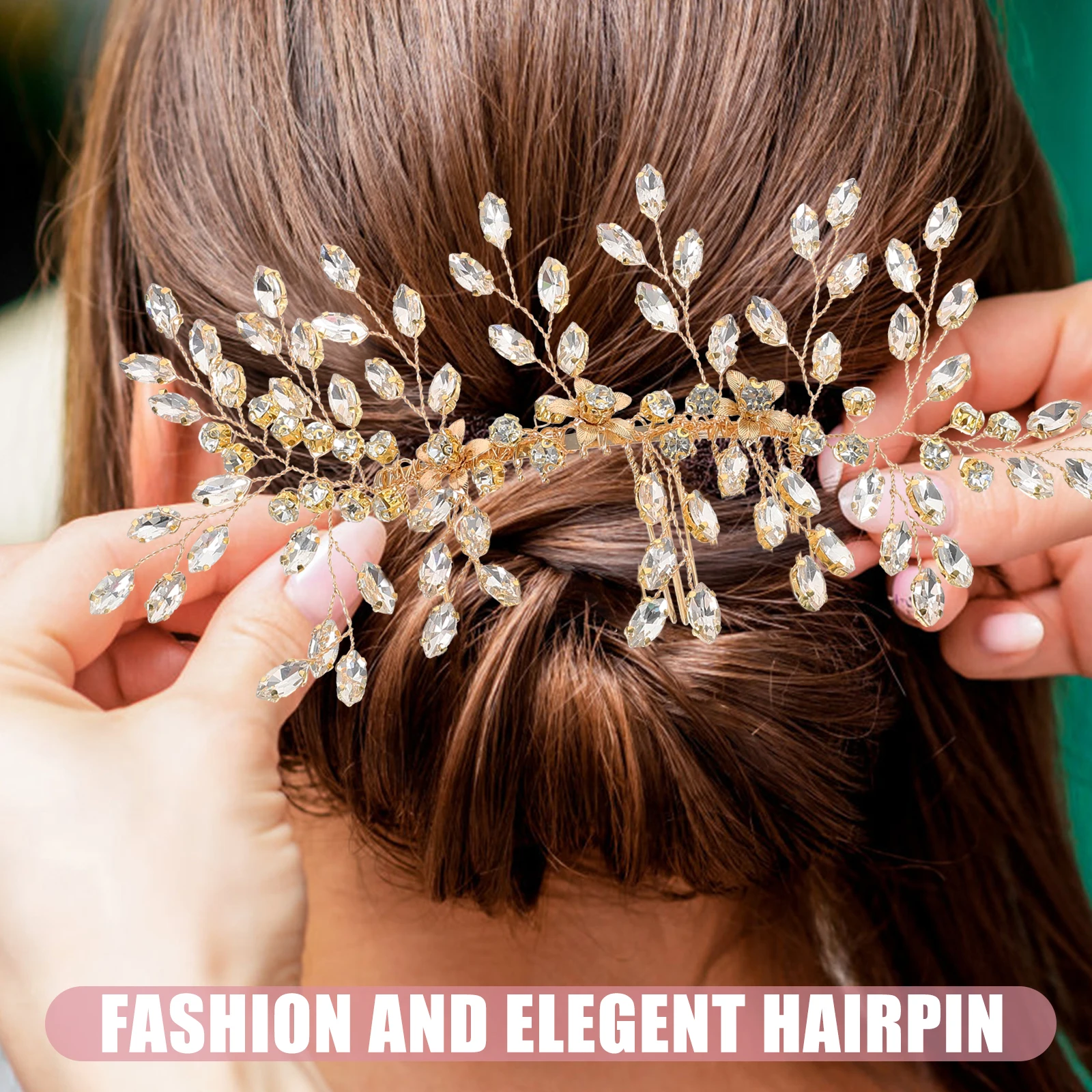

Bridal Hair Comb Accessories Rhinestones Wedding Prom Women Girls Bride Bridesmaid Hairstyles Lightweight Comfortable