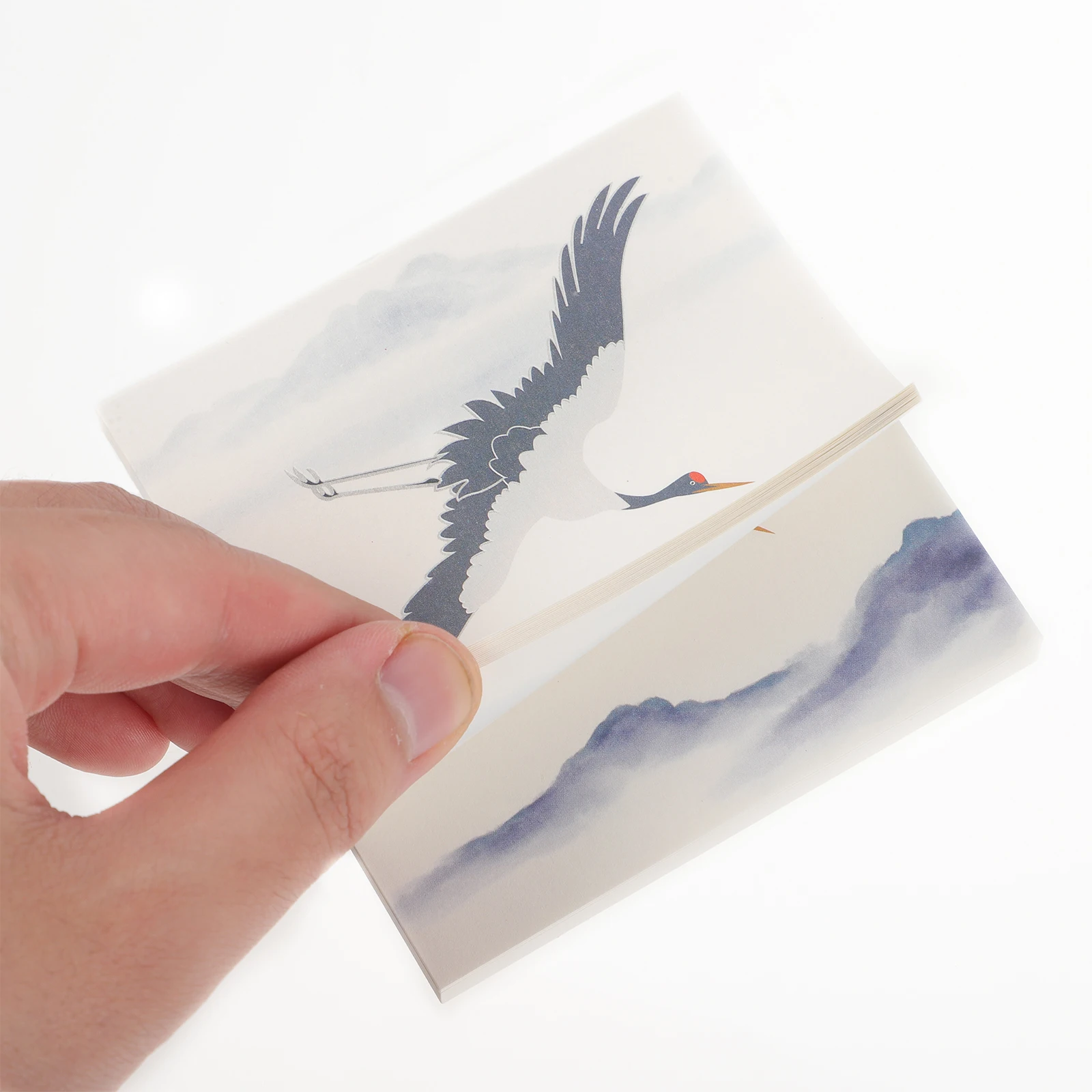 

Chinese Style Adhesive Notes Memo Pads Crane Pattern Stickers Home Office School Study Notebook Revision Double Sided Sticky