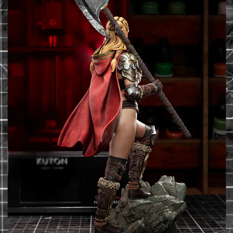 26cm-original-character-6705-female-barbarian-warrior-3d-print-model-kit-unassembled-unpainted-custom-jigsaw-puzzle-gk-figure