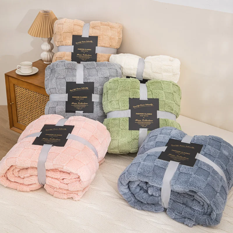 Bonenjoy 1pc Flannel Blanket Solid Color Bed Linen Super Soft Plaid Home Sofa Towel Car/Office Nap Blankets cobijas de camas