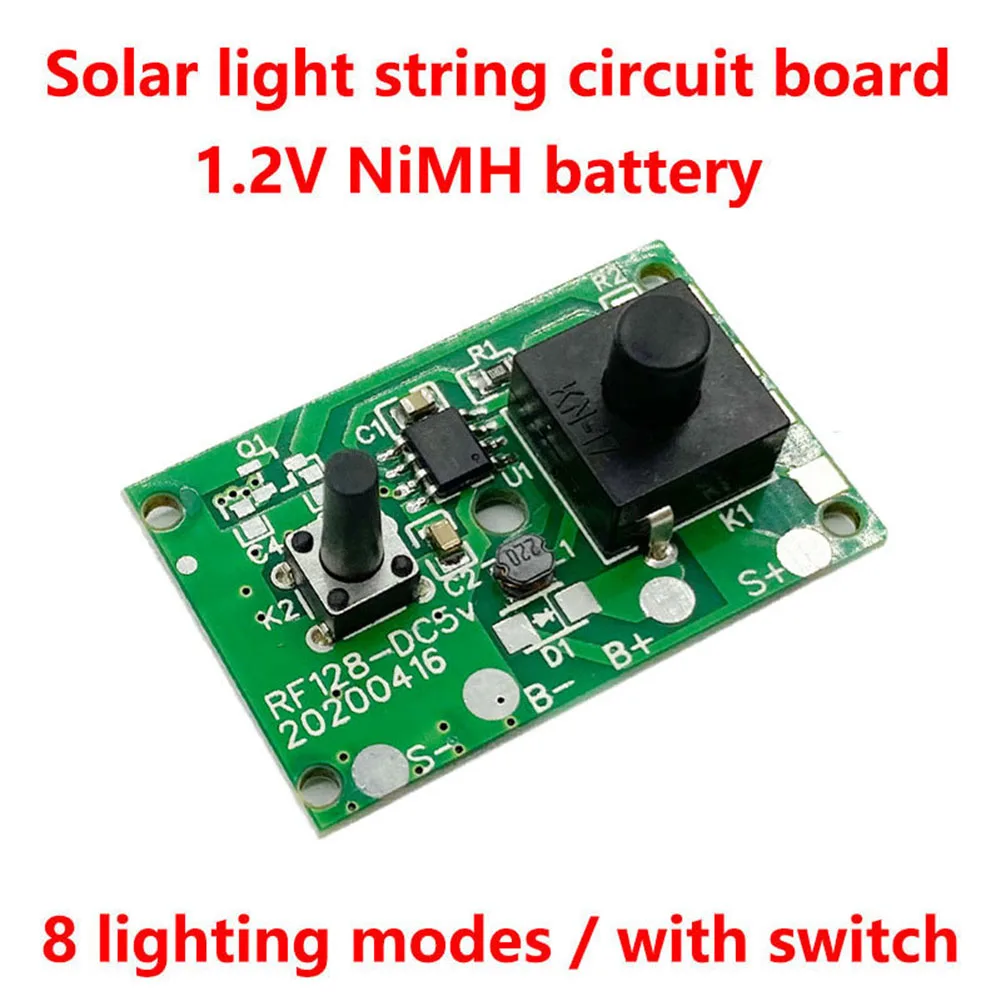 1pc 1.2V Solar Light String Circuit Board With Switch Controller For Solar Lights Outdoor Lighting Accessories