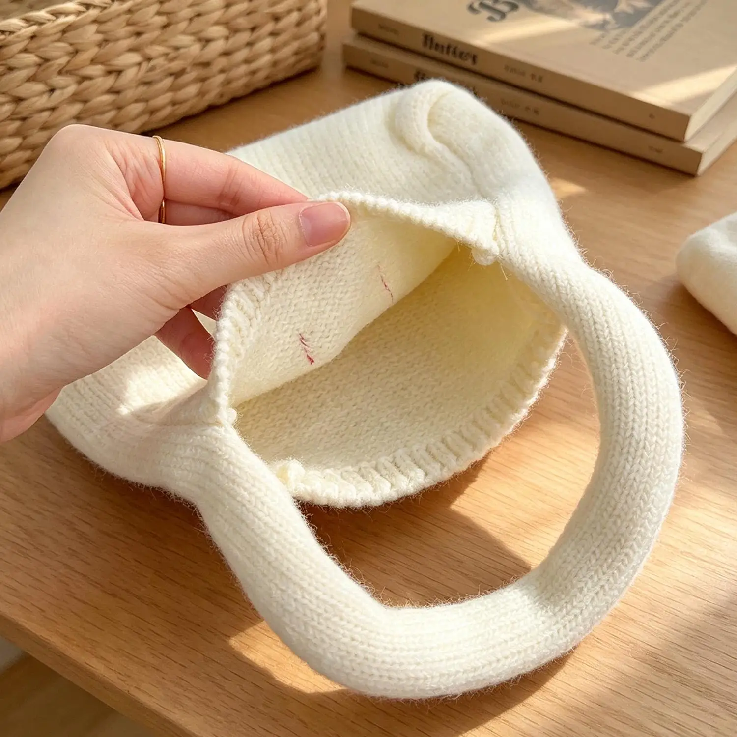 Koreanische Mode Gestrickte Handtasche für Damen Kleine Quadratische Tasche Handytasche Gestrickte Tragetasche Handgelenktasche Vielseitige Stilvolle Niedliche Handtasche – Detail 11