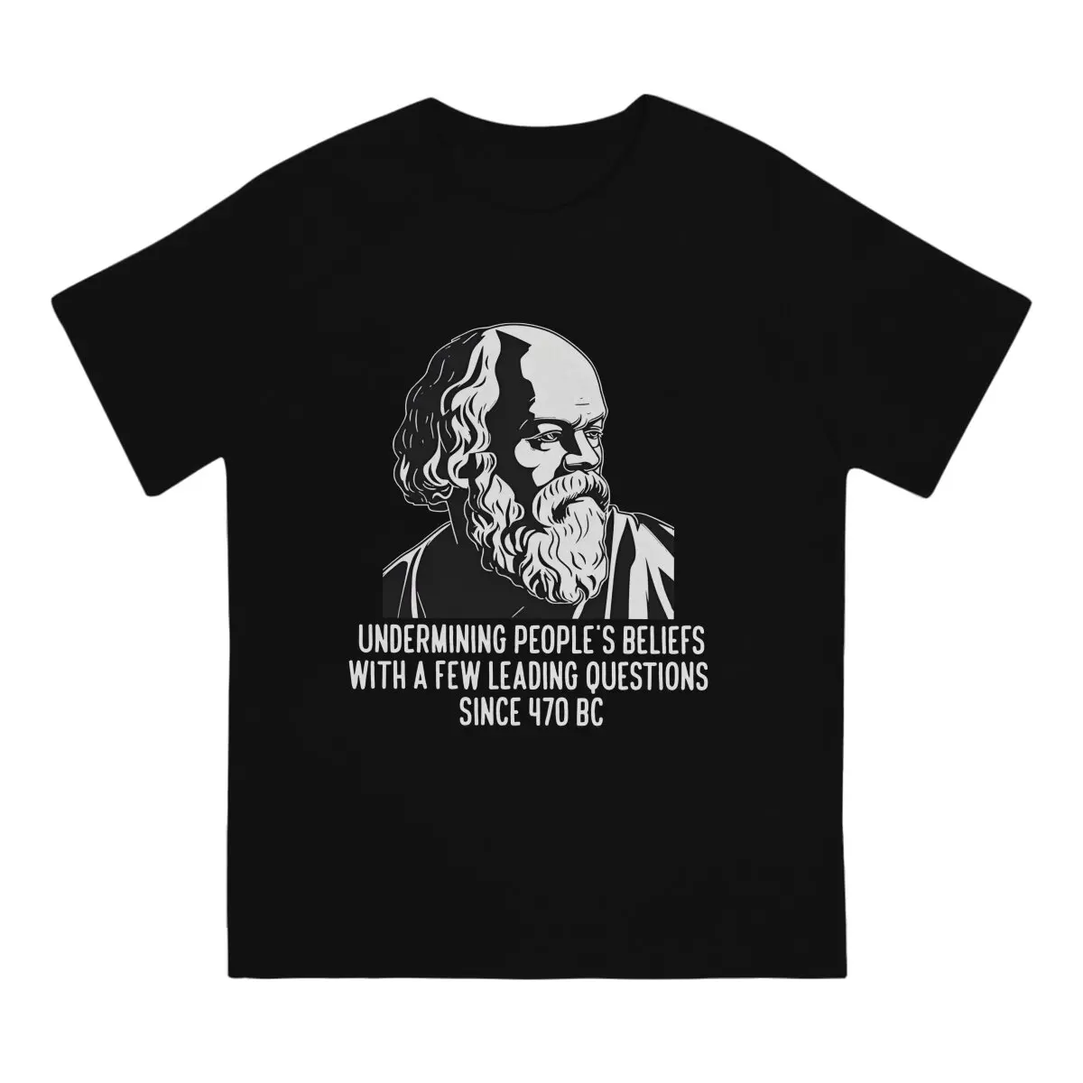 Philosopher Newest TShirt for Men Socrates The Socratic Method Round Collar Basic T Shirt Personalize Gift Clothes OutdoorWear