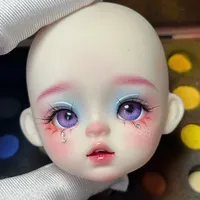 1/6 Makeup Doll's Open Head Accessories Hand-painted Head for 30cm Baby Doll Girls Dress Up Toys