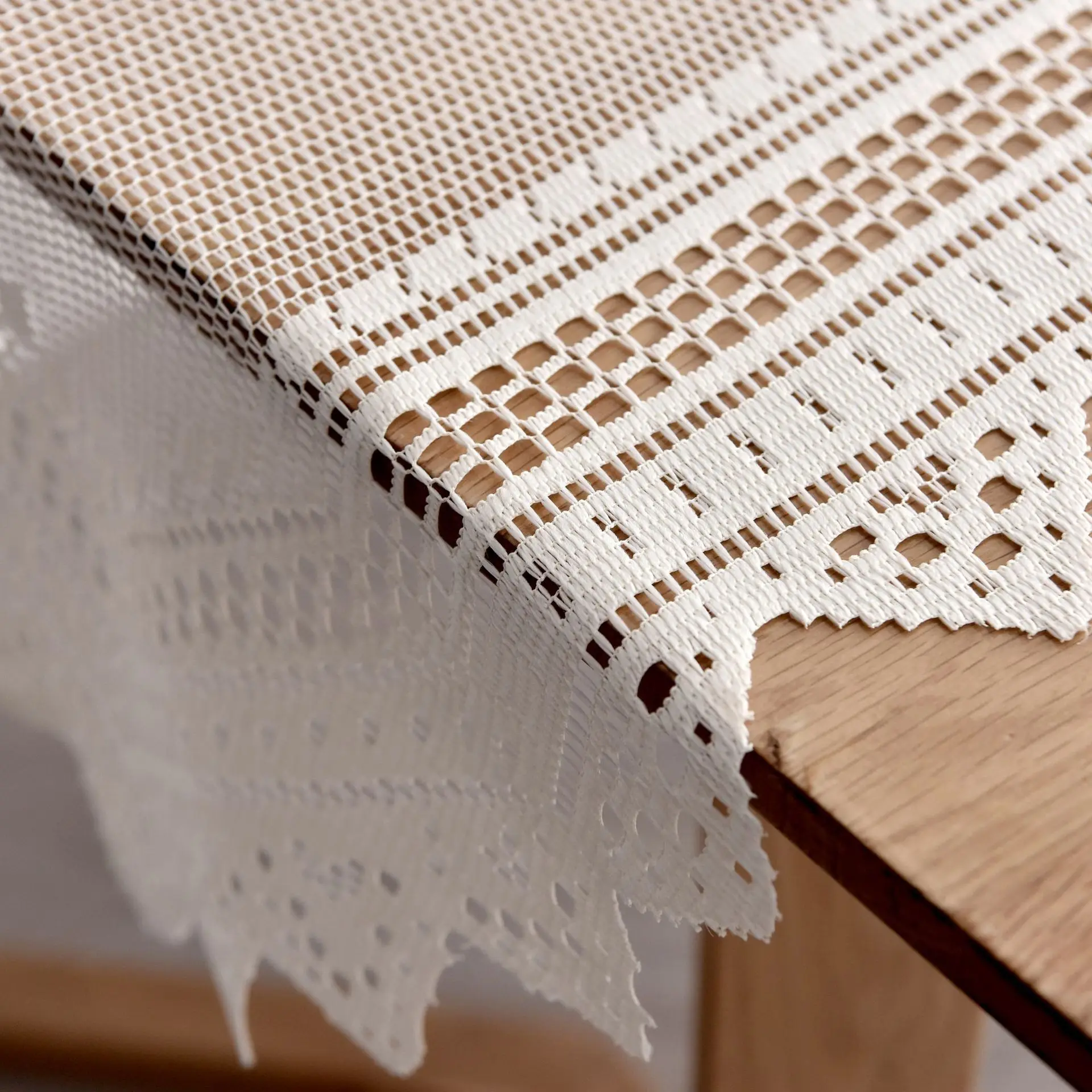 Vintage Countryside Crochet Knitting Hollow Dining Table Cloth Lace Embroidery Tassel Table Flag 테이블보