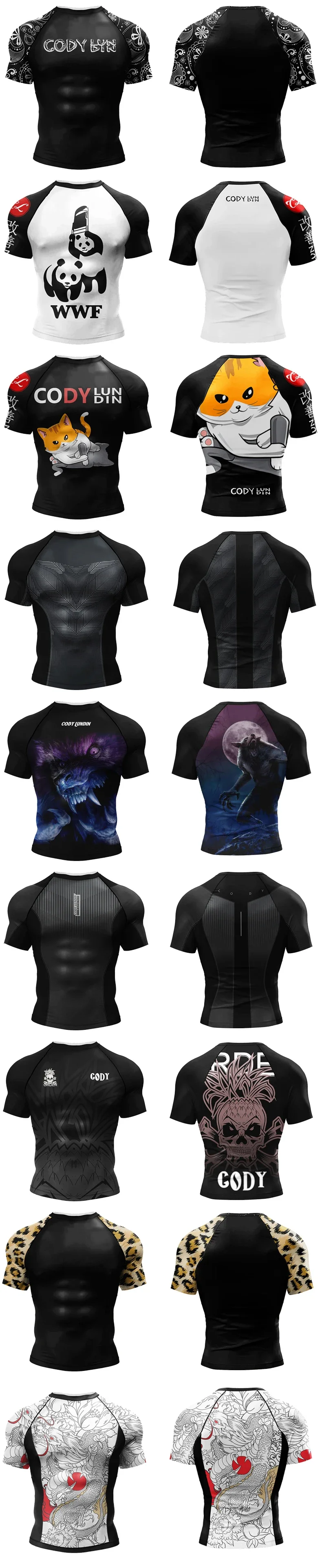 2023 Neue No-Gi BJJ Shirts Jiu-Jitsu Kickbox-Trainings-Rashguards aus Polyester-Spandex mit Kompression und Sublimationsdruck für Sport und Fitness – Detail 4