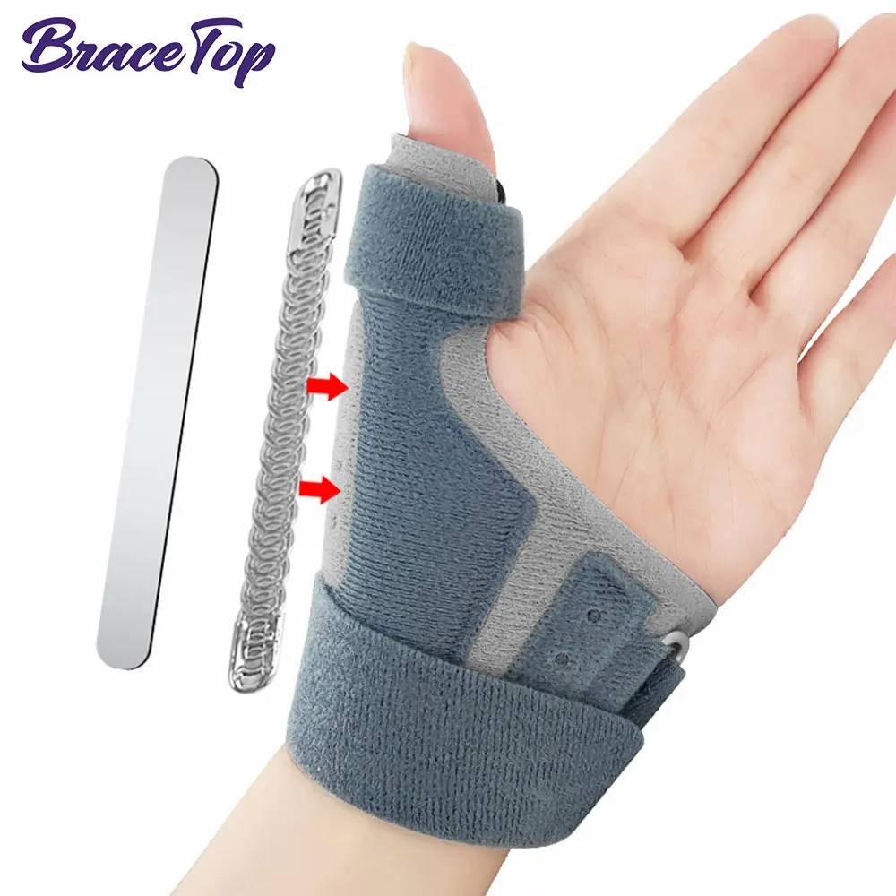 

1 шт. двусторонняя шина для стабилизации большого пальца и запястья для поддержки спускового пальца, артрита, тендинита, растяжения и запястного туннеля