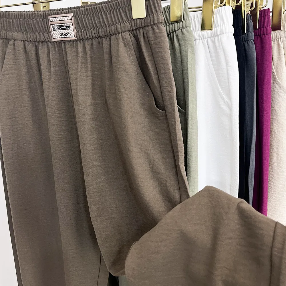 

Женские плиссированные брюки-галифе с высокой талией, утягивающие, больших размеров, для женщин среднего и старшего возраста