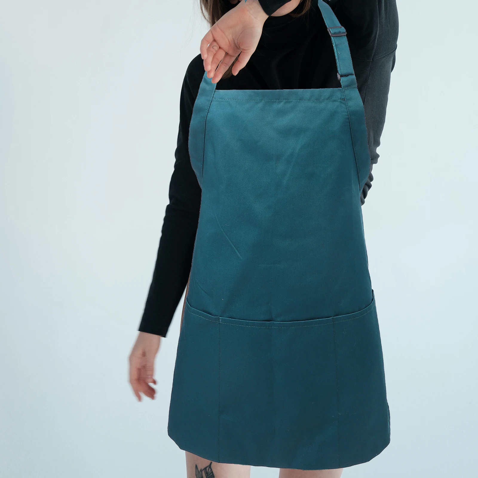 

Dishwasher Work For Restaurant Cotton Blend Dish Apron With Adjustable Waist Large Pocket Kitchen Apron For Cooking Gardening