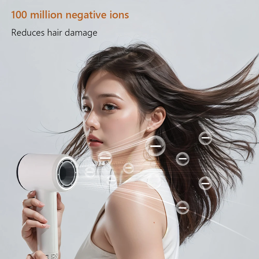 Negative Ionic Blow Dryer 110000 RPM Brushless Motor Hairdryer Low Noise Thermo-Control High-Speed Blow Dryer for Fast Drying