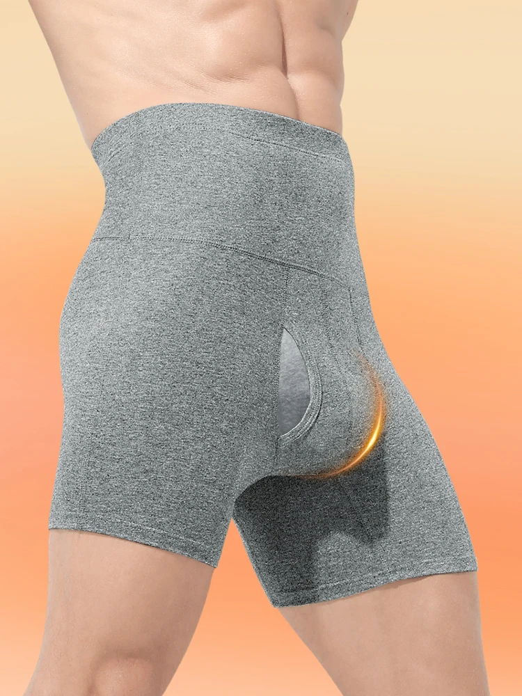 

5pcs Men's underwear, high-waisted, with a belly control function. Available in plus sizes, preventing leg chafing, protecting t