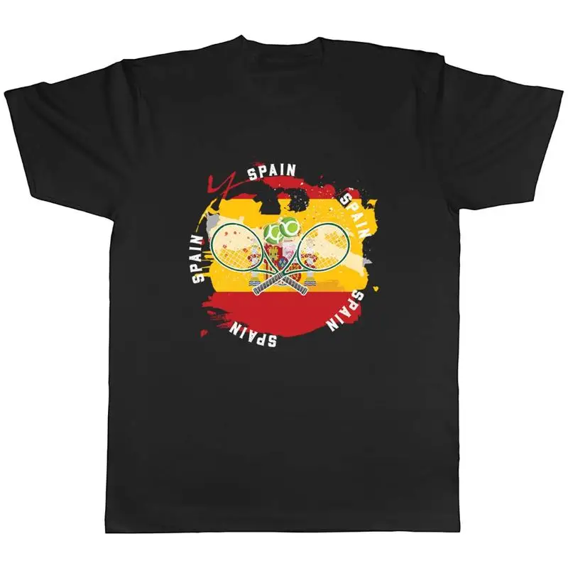 Deportes de tenis con bandera de España, camiseta unisex para hombre, regalo