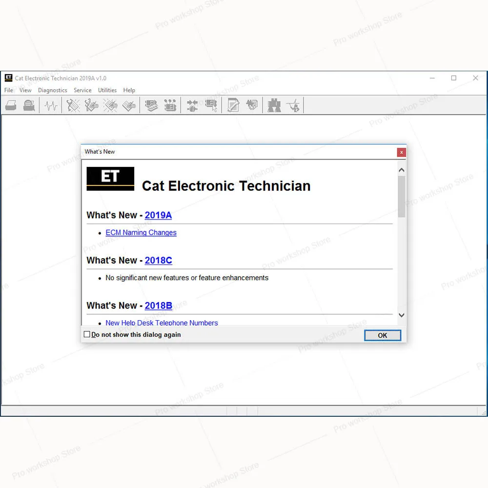 Electronic Technician 2019A Excavator diagnostic software diagnose existing Engines Read ECM flash error codes Change parameters