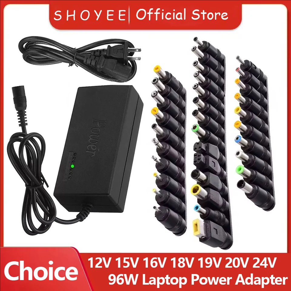 

Universal DC Input Laptop Plug Set, 34 Pieces, Connector Tips for Most Laptops