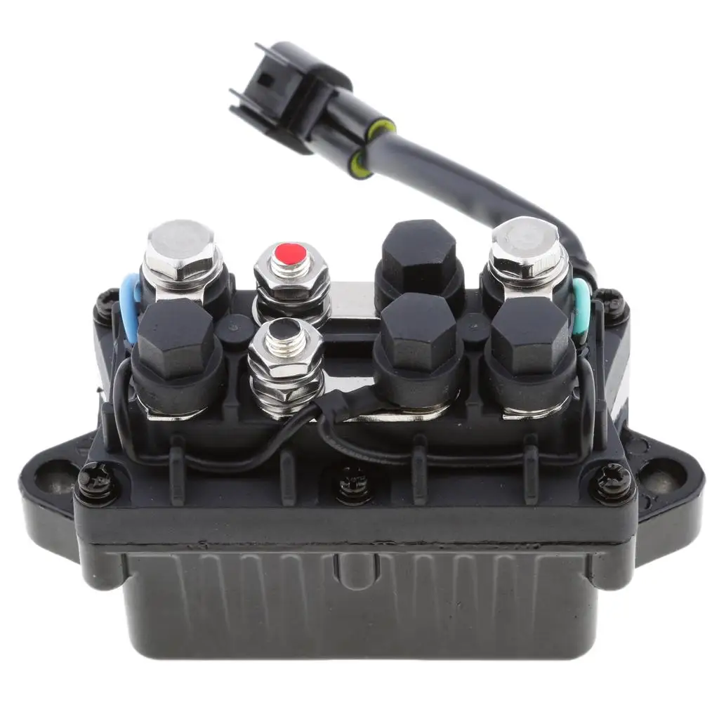 

Outboard Trim Relay Assembly 63P-81950-00-00 Iron Black Electric Relay Kit for Yamaha F Series 4 Stroke Motor