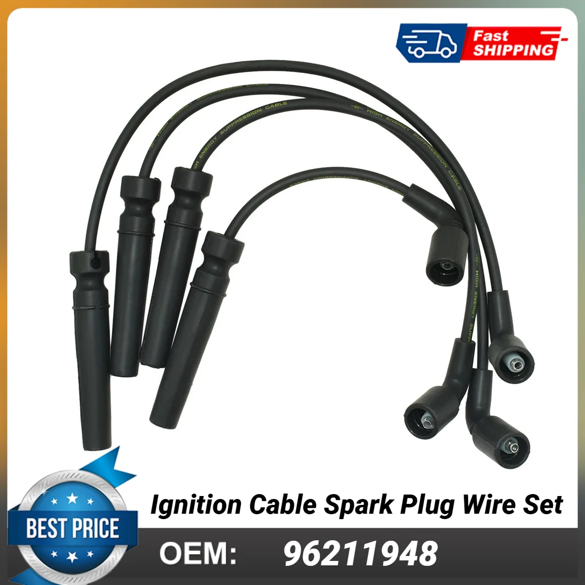 1PCS Ignition Wire Set Cable Kit 96211948 96497773 For Buick Old Excelle 1.6L Chevrolet Cruze Aveo Nubira Daewoo Kalos Lanos