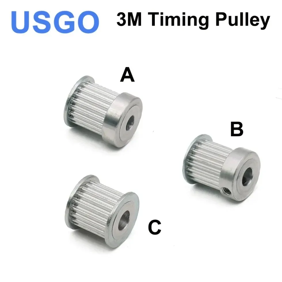 

USGO HTD 3M 20/24 зубьев шкив синхронизации 6,35/8/12 мм для DIY CO2 лазерная гравировальная режущая машина Thgears