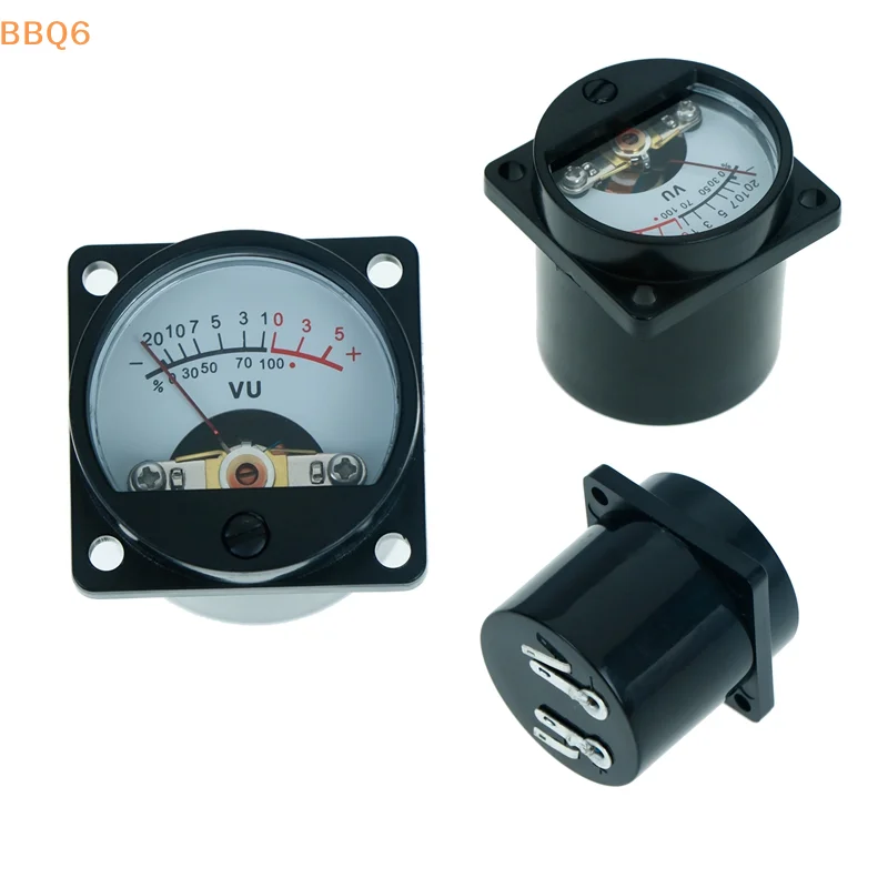 *1Pcs 6V-12V High-Precision Plastic+ Electronic Parts Panel VU Meter Bulb Warm Back Light Recording Audio Level Amp Meter
