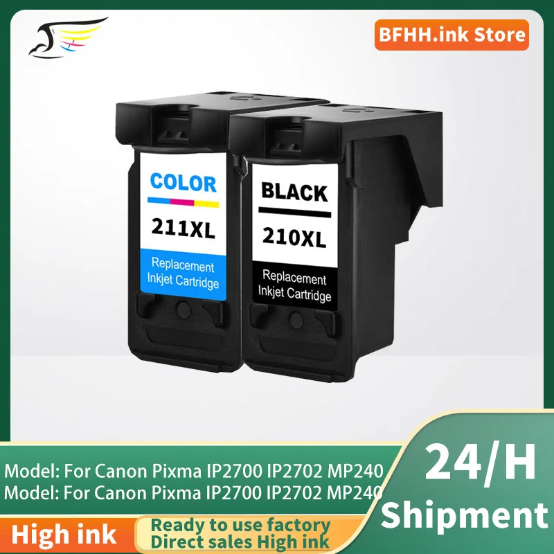 210 211 PG210 CL211 Ink Cartridge Compatibe 210XL 211XL PG-210 CL-211 for Canon Pixma IP2700 IP2702 MP240 MP250 MP260 MP270
