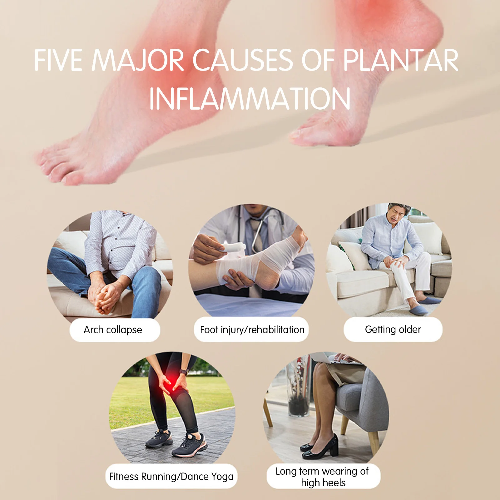 

Plantar Fasciitis Relief Massager Tool Plantar Exercise Roller with Nubs Gift for Birthdays and Festivals
