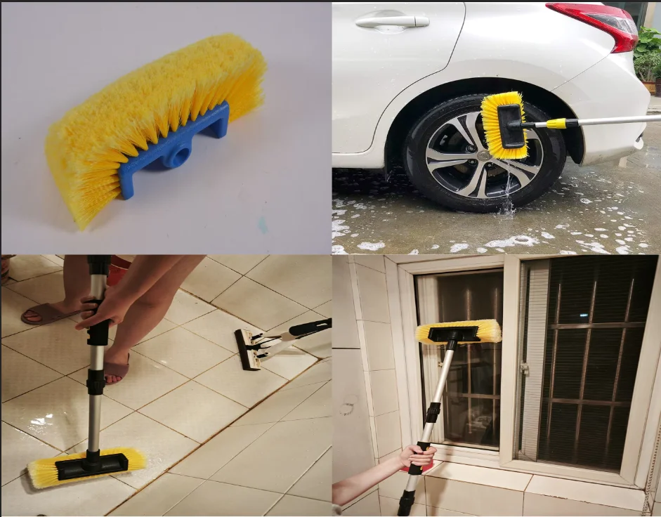 New Car Automatic Telescopic Long Rod Spray Water Brush Auto Windshield Window Wipe Glass Cleaner Washing Tool