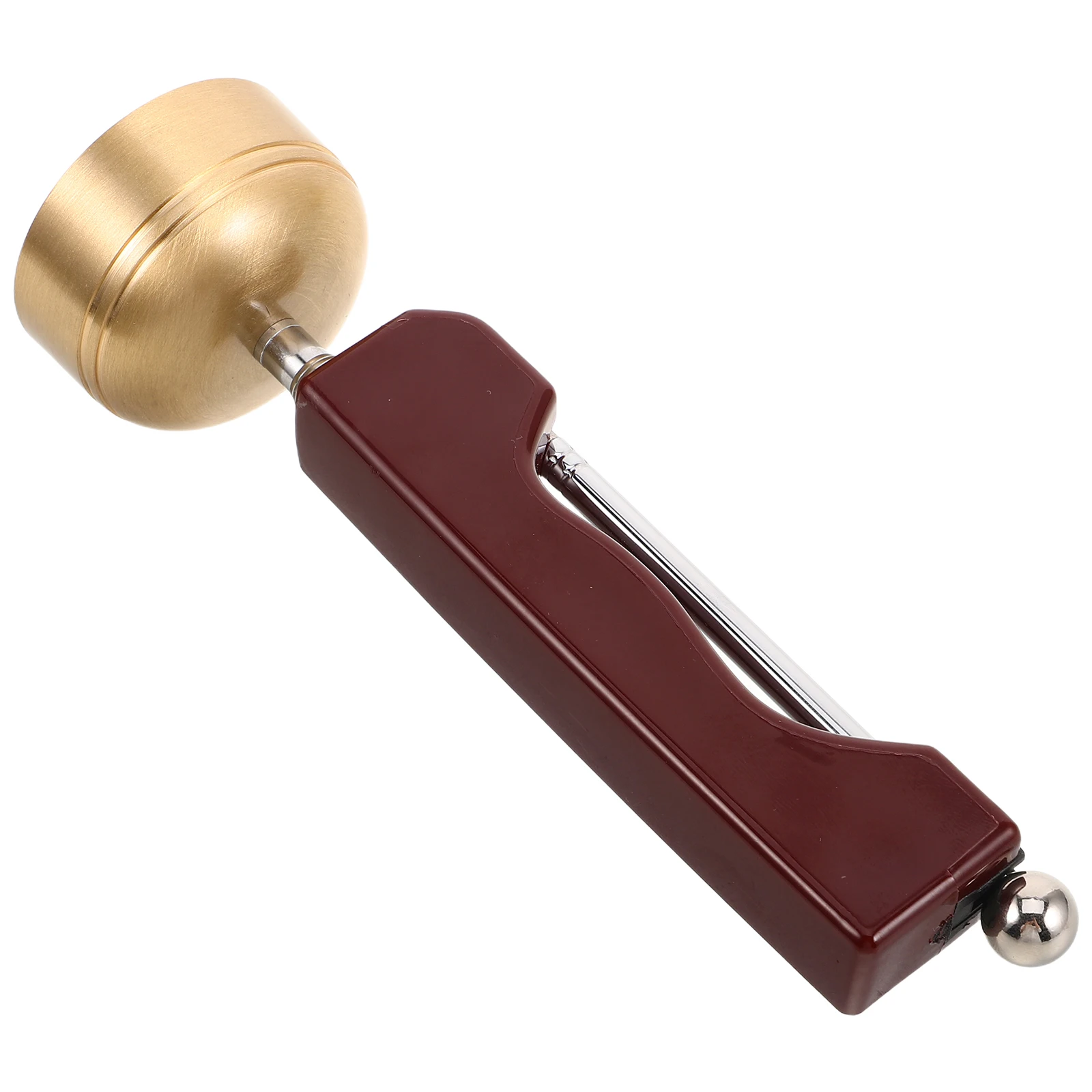 

1.6inch Retractable Copper Handheld Prayer Bell Metal Instrument for Temple Home Rituals Spiritual Cleansing Lightweight Compact