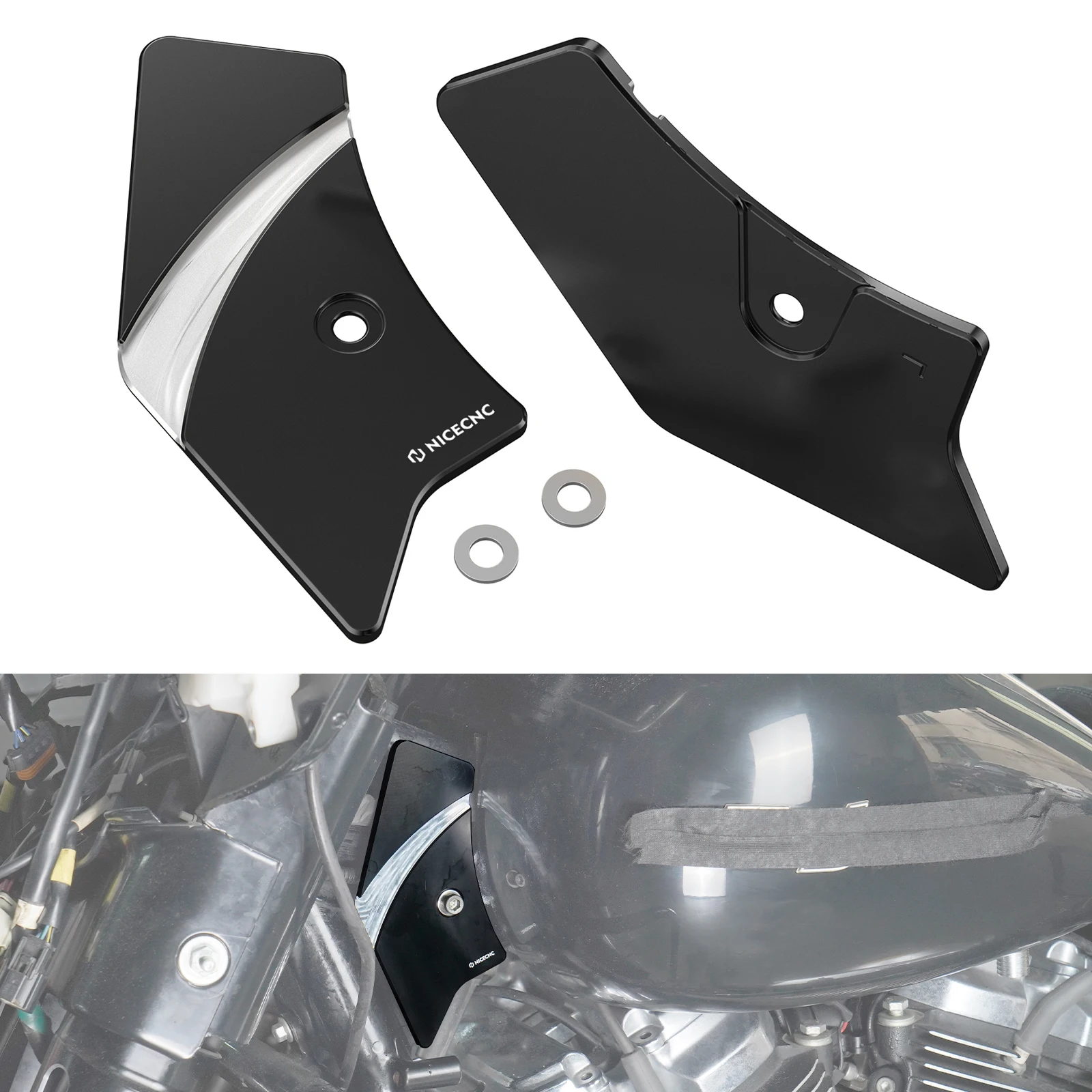 Motorcycle Frame Steering Neck Covers for Harley Road King/Special Street Glide FLHX/S Road Glide FLTRX/S Ultra Limited 2017-22
