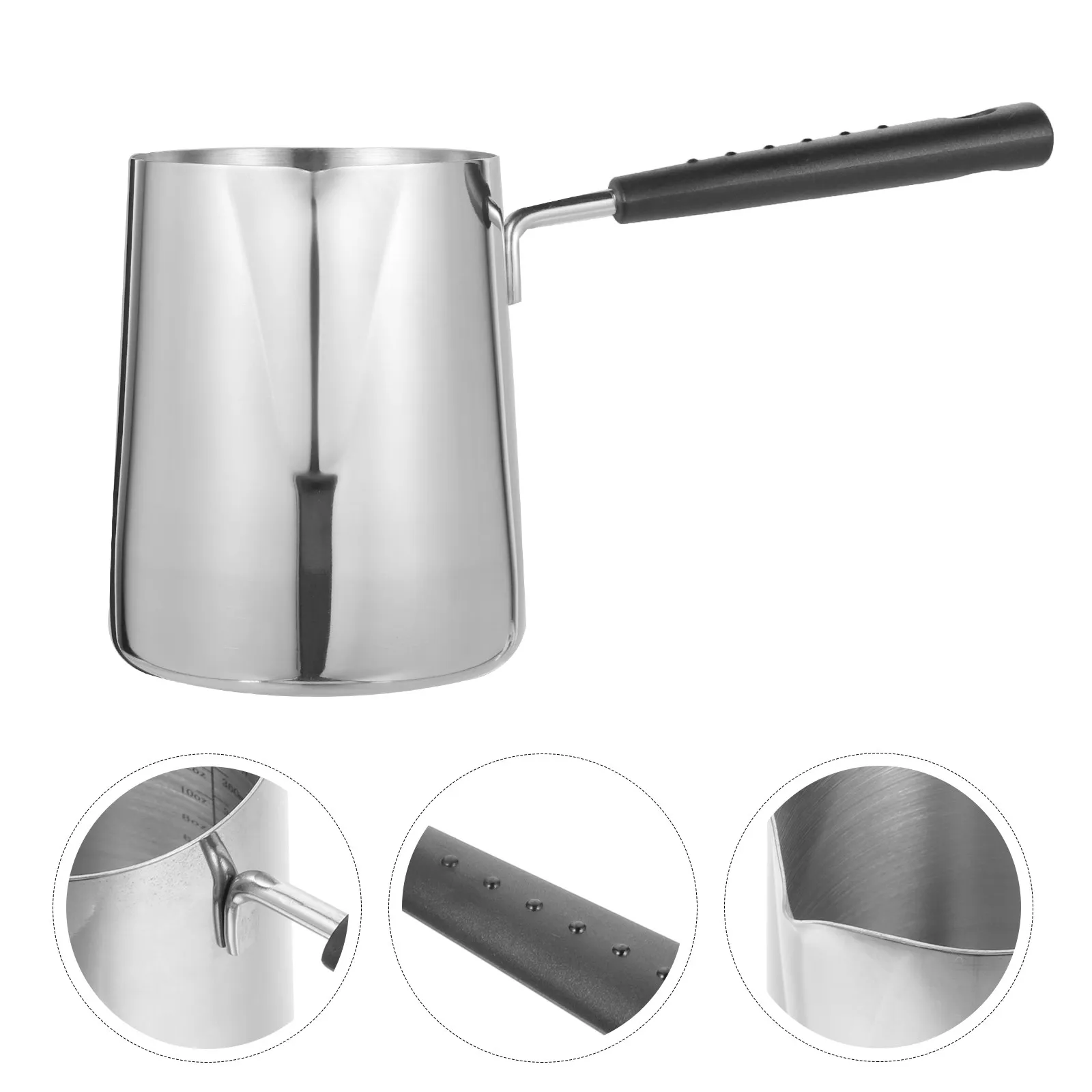 

Stainless Steel Milk Pot Soup Pot Stovetop Milk Steamer Ergonomic Handle Design Rapid Heating Deep Pots