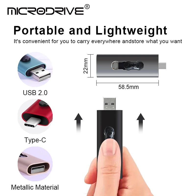 タイプC USBフラッシュドライブ 8GB 16GB メモリースティック デュアルスロット USBフラッシュドライブ 32GB 64GB 128GB 256GB 携帯電話/パソコン用