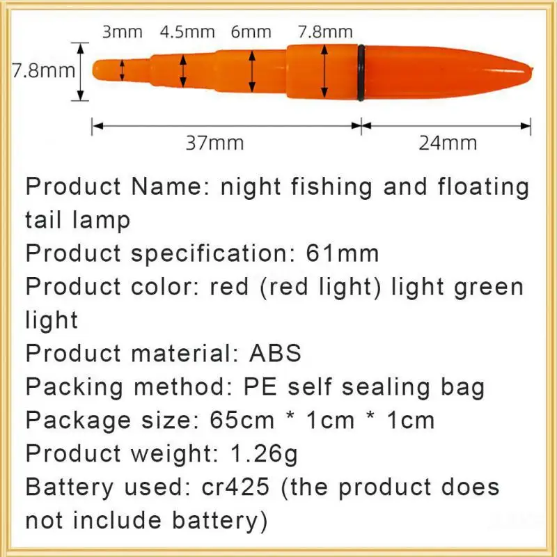 Fishing Lamp Electric Stick Light Indicator Luminous Stick Luminous Night Fish Bite Alarms Lightsticks Light Float Fishing