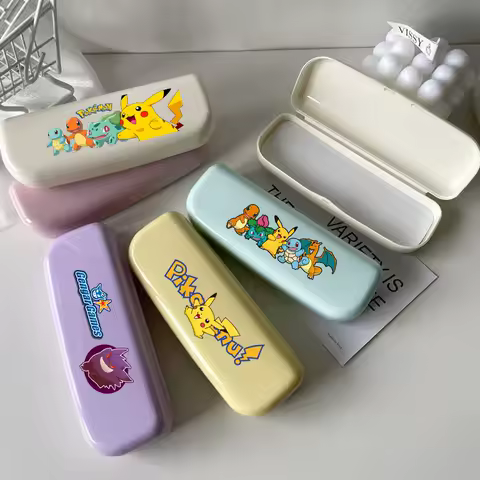 Pikachu Pokemon Optical Frames Glasses Case Plastic Sunglasses Glasses Box Hard Eyeglasses Case Reading Glasses Case