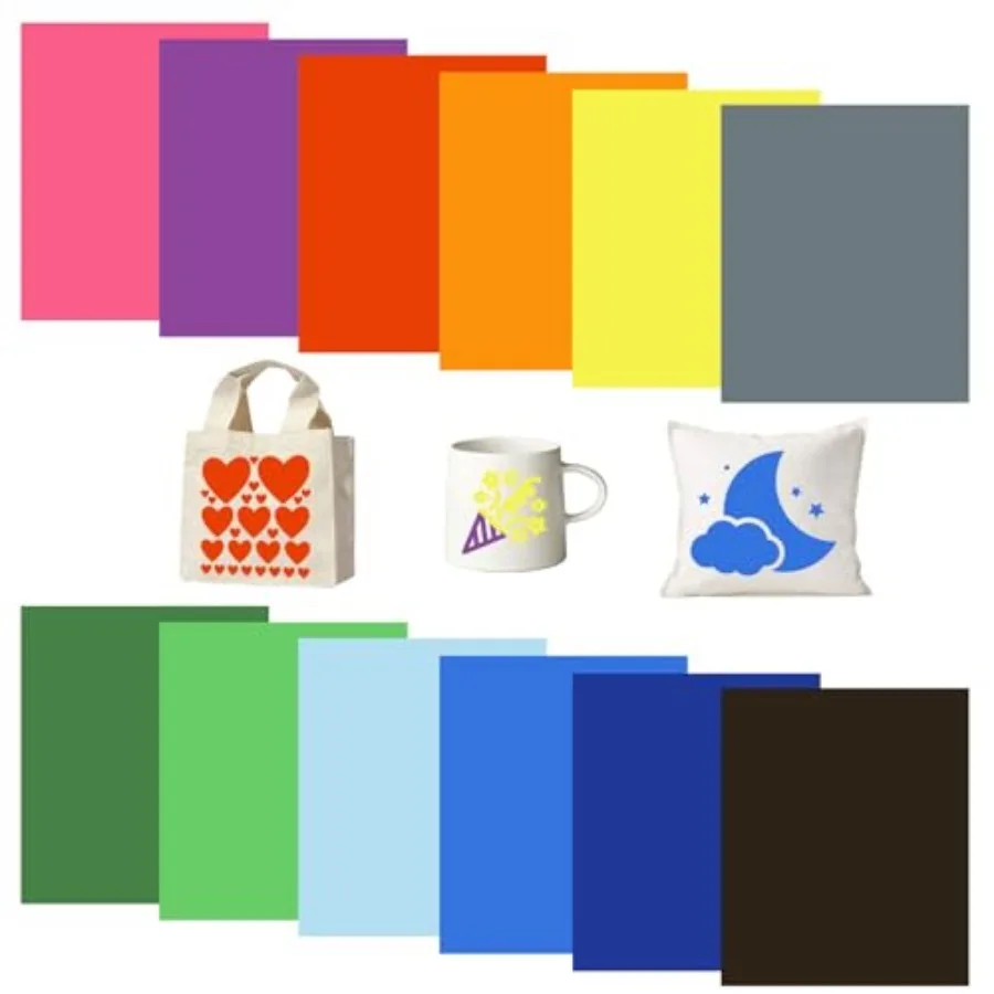 Solid Color Sublimation Transfer Paper- 12 Sheets 12inchesx10inches Classic Sublimation Transfer Ink Sheets