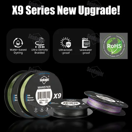 Imagen 2 del producto SeaKnight marca X9 serie 500M 300M hilo de pescar de PE 9 hebras Ultra suave para fundición larga 17LB-80LB nuevas líneas de pesca de agua de mar