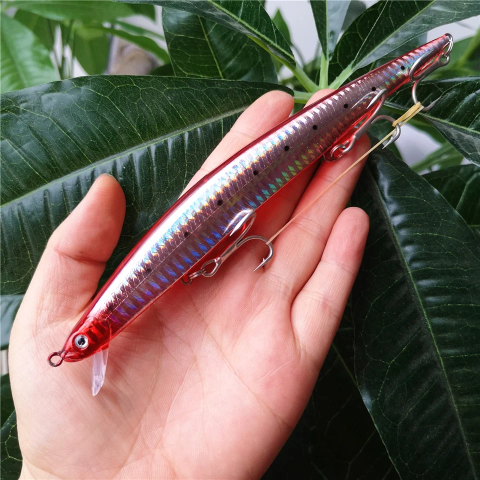 SWOLFY 175 مللي متر 30 جرام الاصطناعي Jerkbait Wobblers الضحلة المدى البحر باس إغراء سويم Pesca العائمة أسماك الصيد إغراء