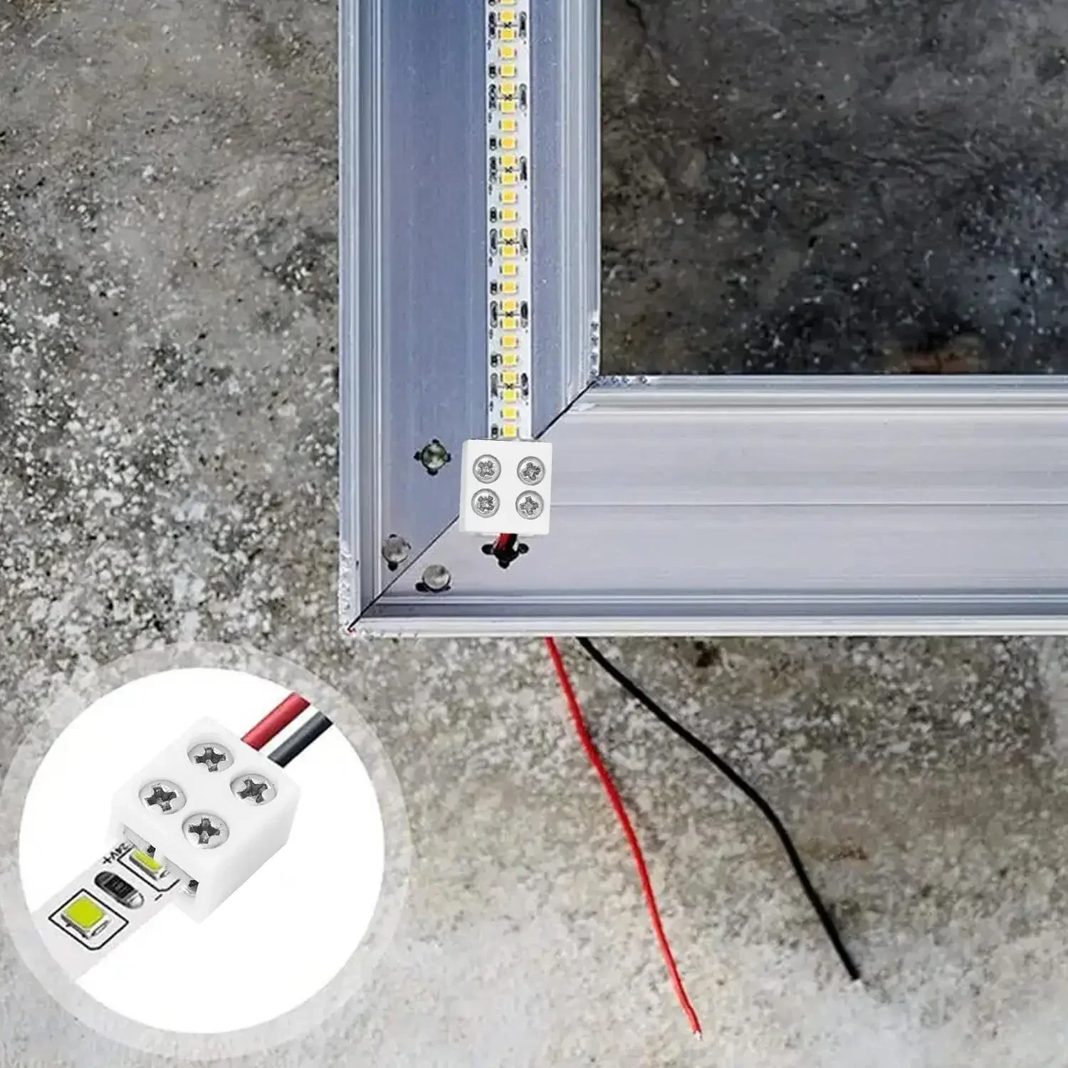 20x LED-Streifenverbinder 2-polig Lötfreie Schnellverbinder Verdrahtungsklemmen Adapter für Lichterketten Verlängerungskabel – Detail 12