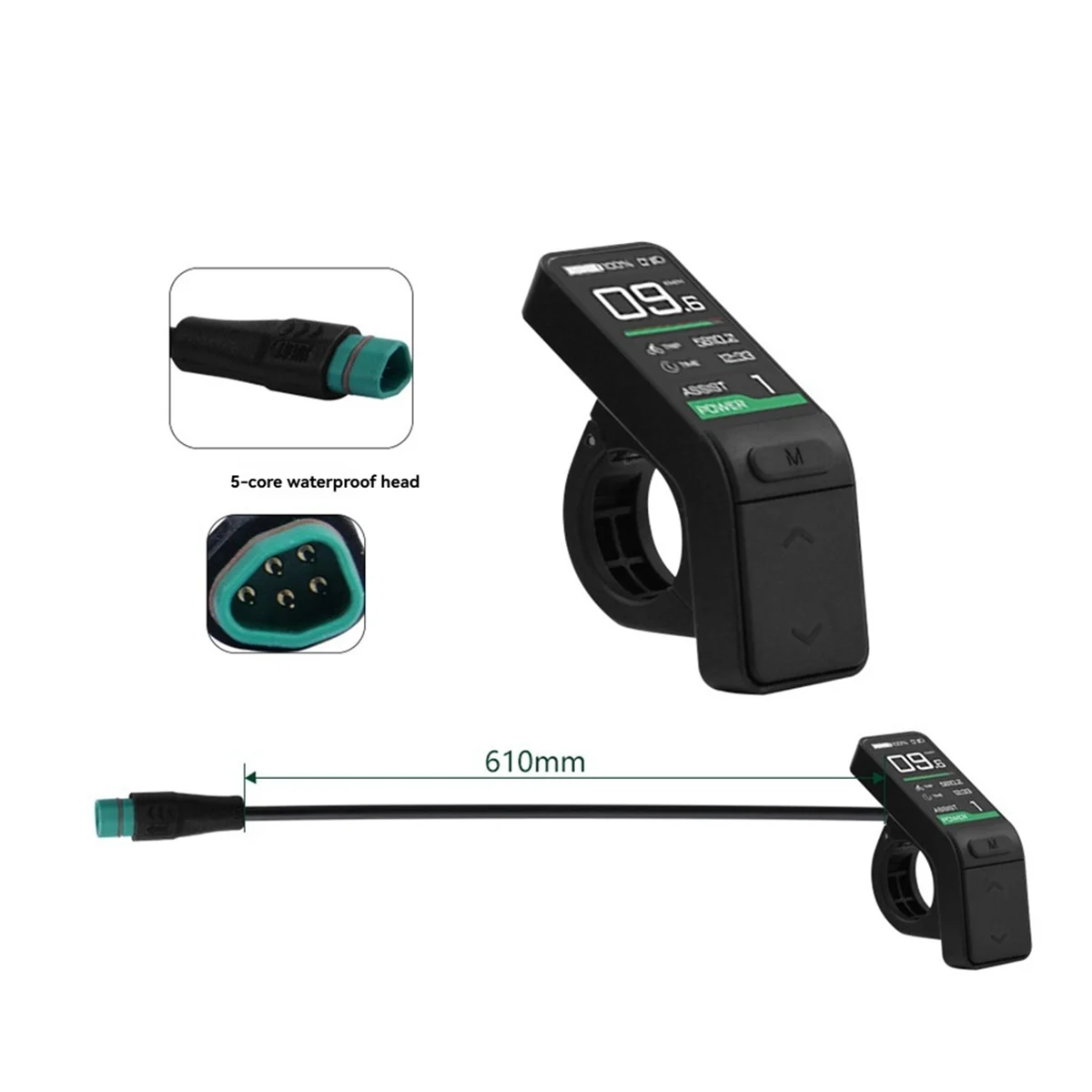 AA26P SW102/T شاشة الكريستال السائل دراجة كهربائية LCD متر 24 فولت 36 فولت 48 فولت يمكن لمحركات بافانغ M410 M500 MS10 M600 M560 M800 M820