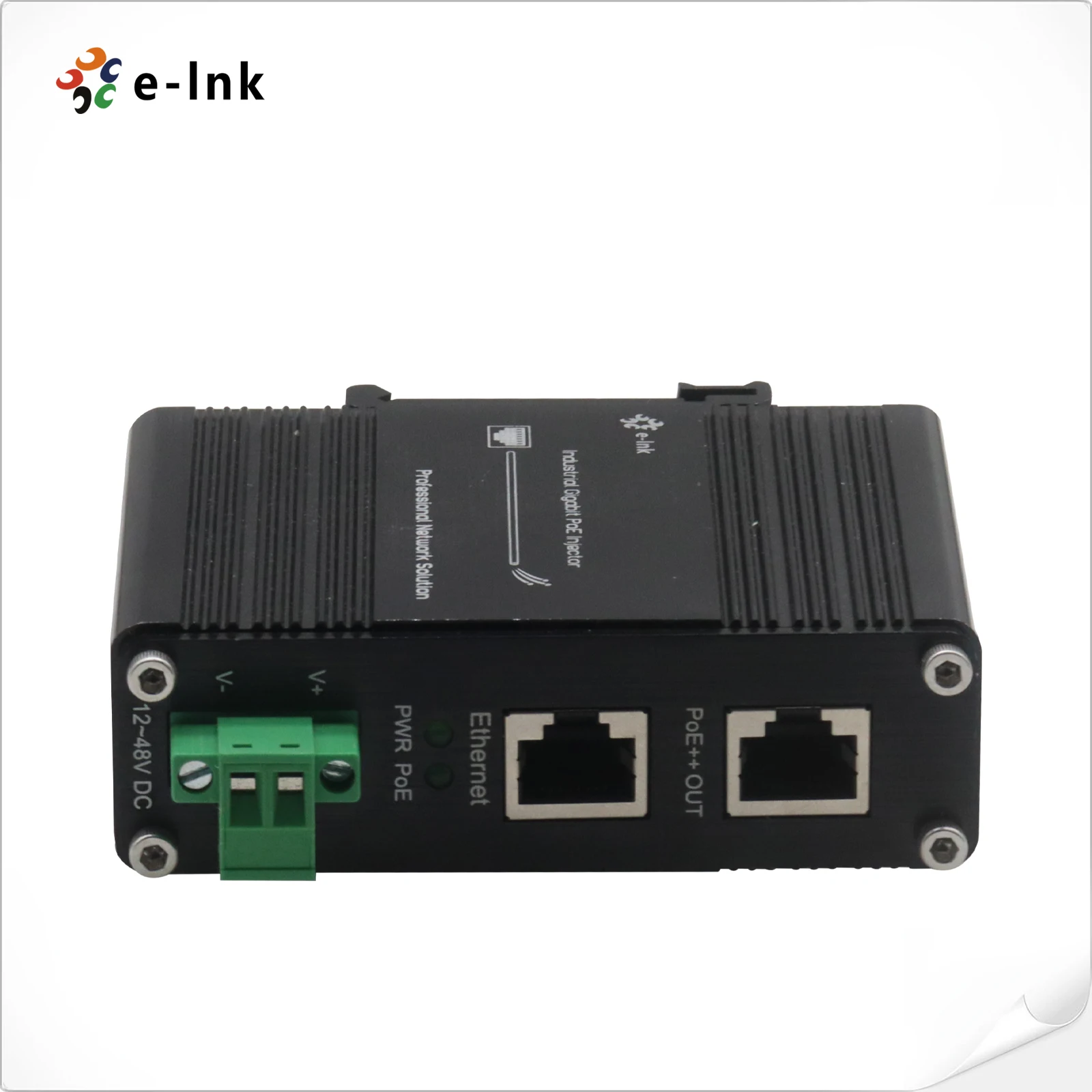 อินเจคเตอร์ PoE กิกะบิตอุตสาหกรรม 10/100/1000Mbps 12-48V DC 95W