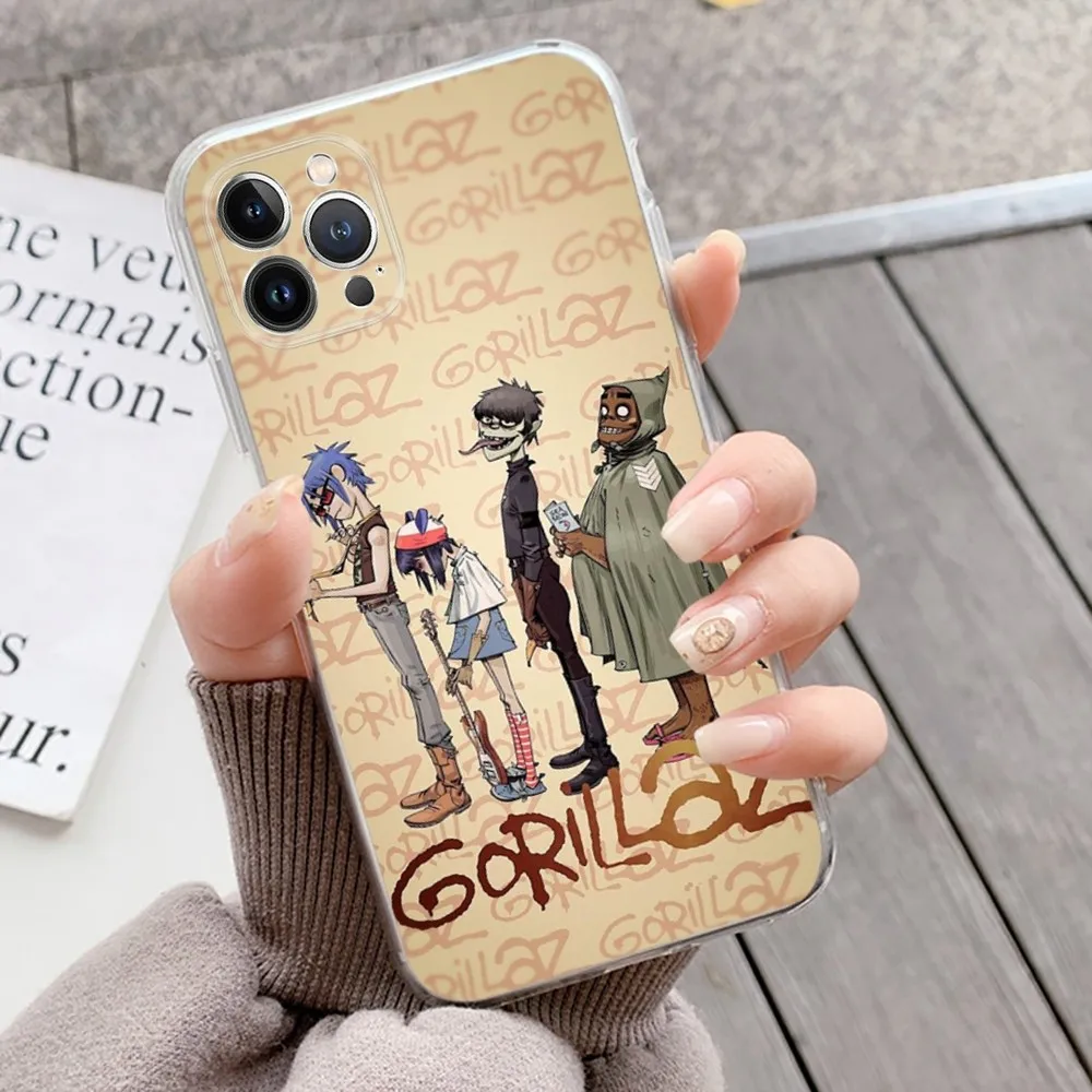 Gorillaz Cartoon Phone Case Silicone Soft for iphone 15 14 13 12 11 Pro Mini XS MAX 8 7 6 Plus X XS XR Cover