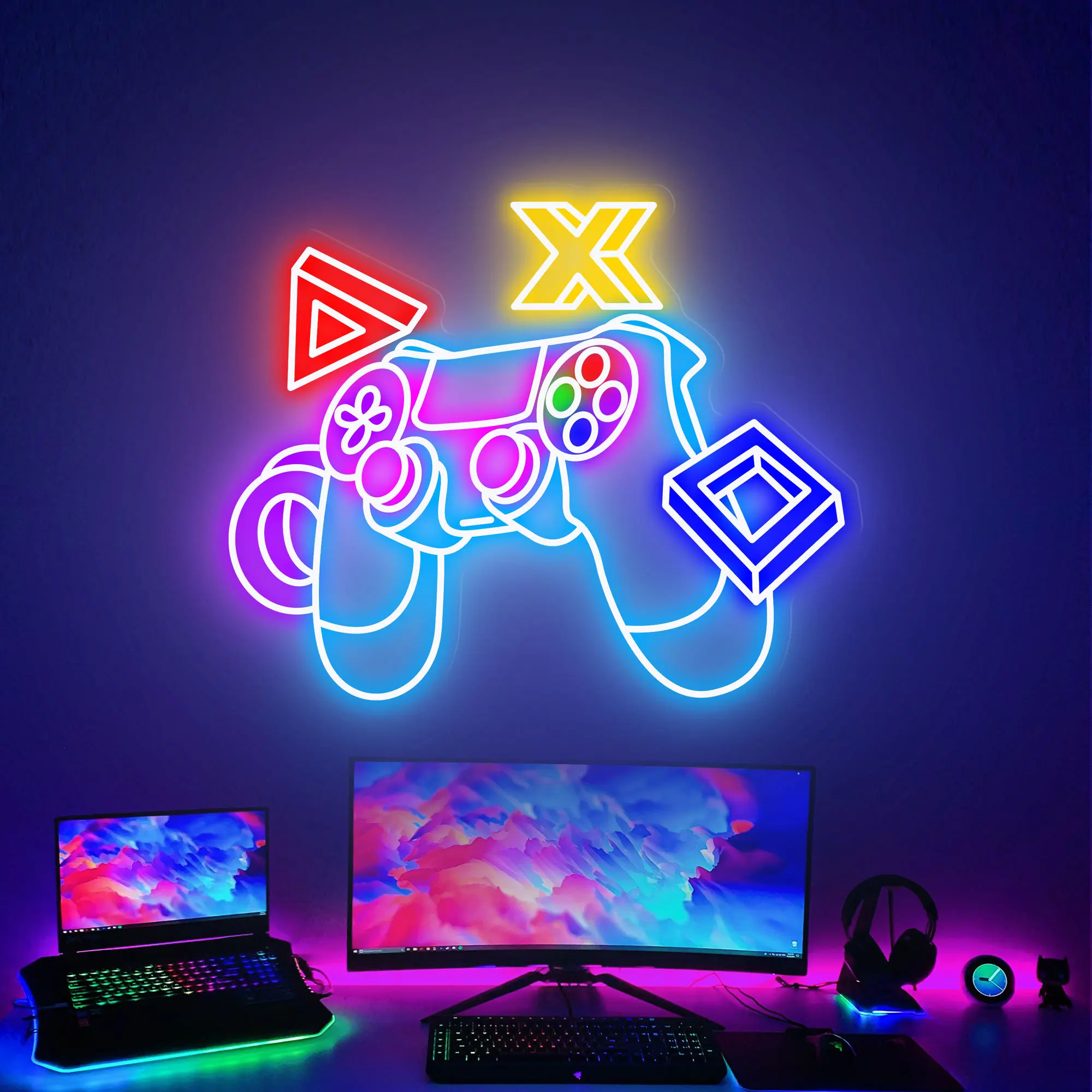 Game Controller Neon Sign Custom Neon Led Light Gaming Room Decor Neon Bar Sign Gaming Neon Signs Business Logo Wall Decoration