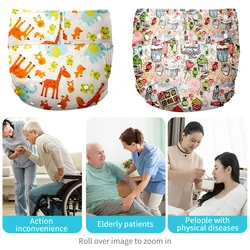 BIAI 2PCS Suede Cloth Adult Women Wearing Diapers with Button  Reusable Nappies Diapers Washable Adult Diaper Covers In Bulk