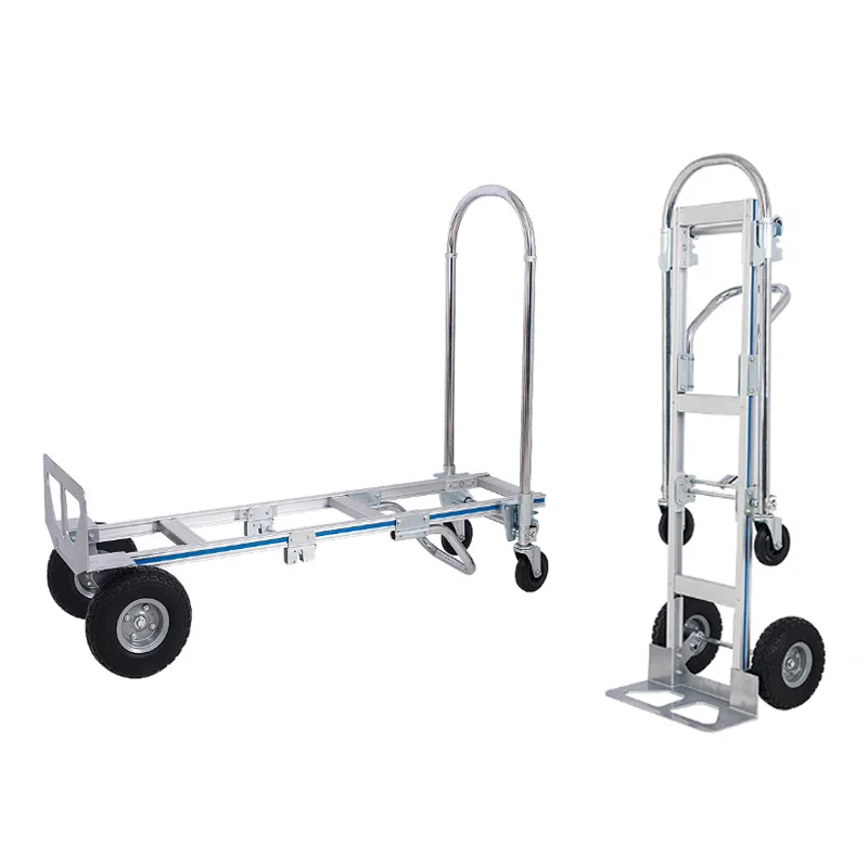 Aluminum alloy flatbed truck, tiger car, truck, load king, folding trolley, luggage cart warehouse, cargo logistics, towing truc