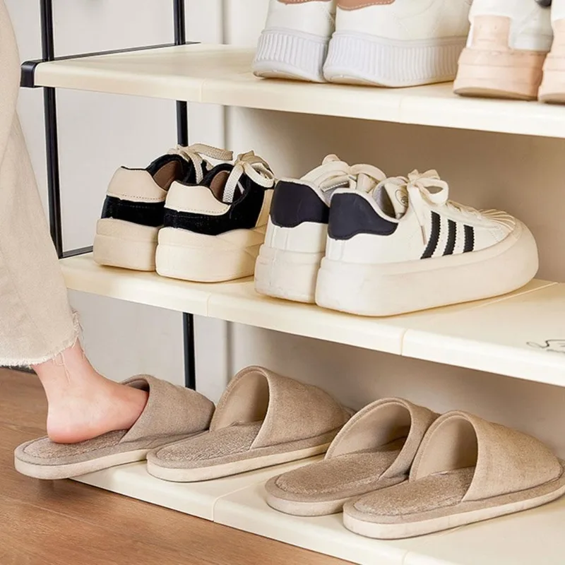 8-Tier Slim Shoe Shelf Metal Shoe Rack Space Saving Tall Narrow Shoe Racks for Living Room