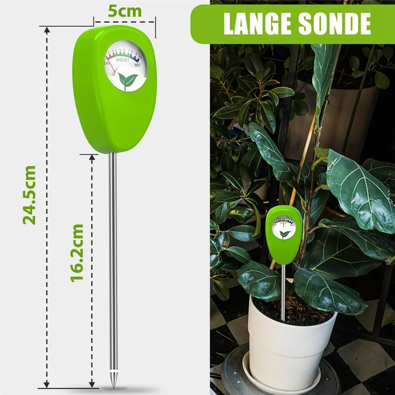 

Hygrometer For The Garden Portable Soil Moisture Meter For Plants Plant Moisture Meter Without Batteries-AA26