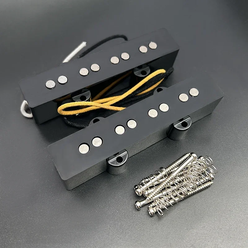 

Open Alnico 5 Jazz JB Bass Pickup Neck or Bridge Pickup Braided Cloth Cable for 4-String Bass Parts